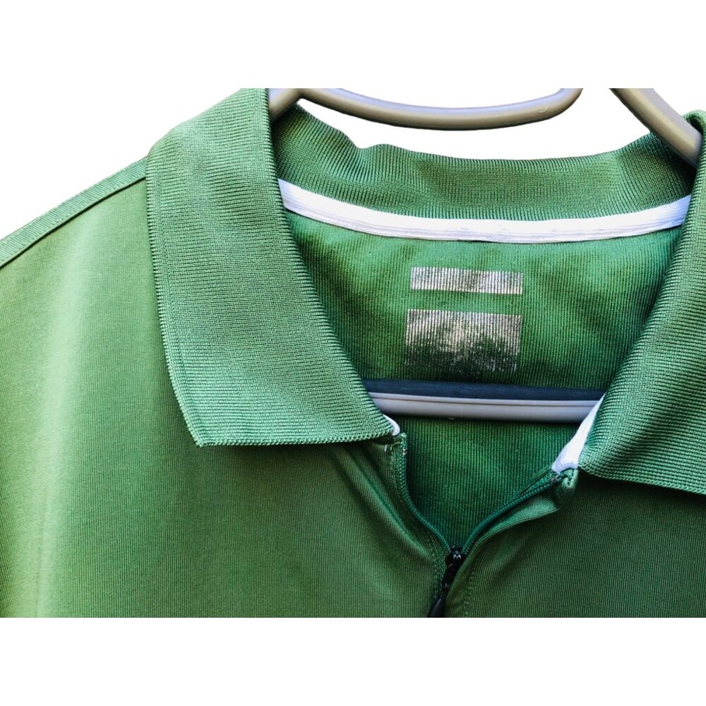 adidas Men's PGA Tour Michelob Ultra Golf Shirt Quarter Zip Green SIze 2XL - Picture 3 of 5